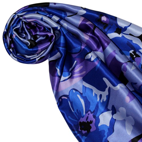 Lorenzo Cana Silk Scarf With Blue Paisley LORENZO CANA