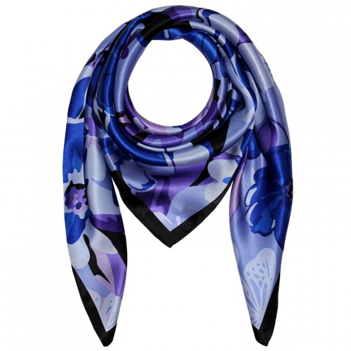 Lorenzo Cana Silk Scarf With Blue Paisley LORENZO CANA