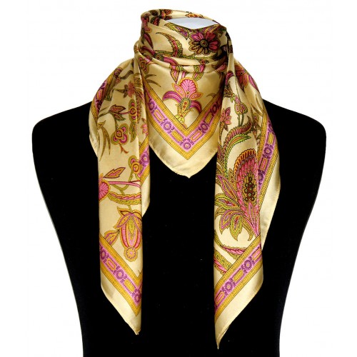 Lorenzo Cana Silk Scarf Yellow Paisely LORENZO CANA