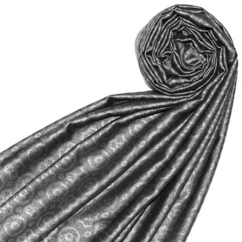 Lorenzo Cana Silk + Viscose Men Scarf Silver Gray LORENZO CANA