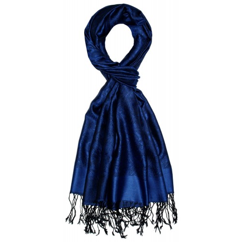 Lorenzo Cana Silk + Viscose Mens Scarf Paisley Jaquard Royal Blue LORENZO CANA