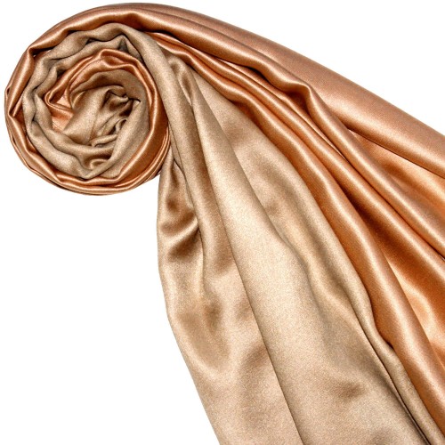 Lorenzo Cana Silk + Viscose Pashmina Double Apricot Beige LORENZO CANA