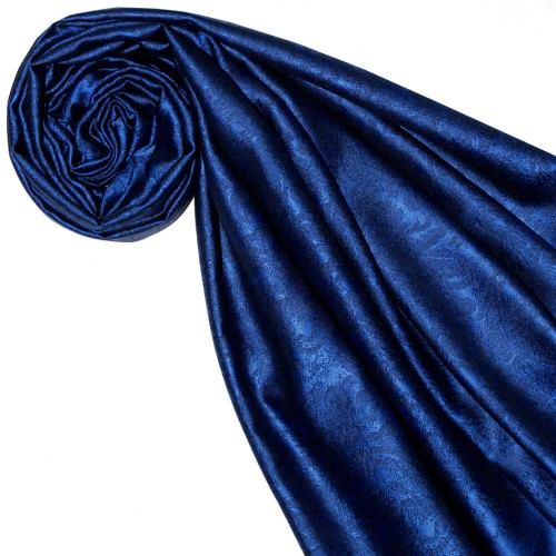 Lorenzo Cana Silk + Viscose Scarf Paisley Jaquard Royal Blue LORENZO CANA