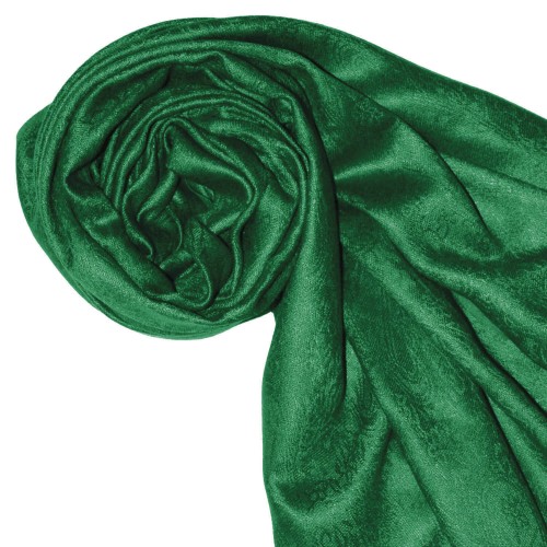 Lorenzo Cana Viscose Mens Neckerchief Exotic Green With Fringes LORENZO CANA
