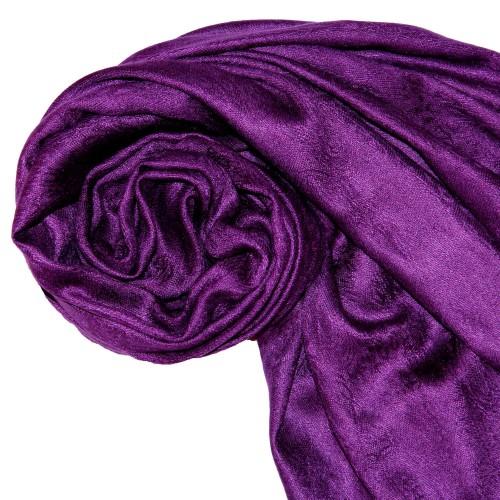 Lorenzo Cana Viscose Mens Neckerchief Purple With Fringes LORENZO CANA
