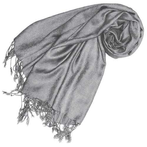 lorenzo cana Viscose mens scarf gray with fringes LORENZO CANA