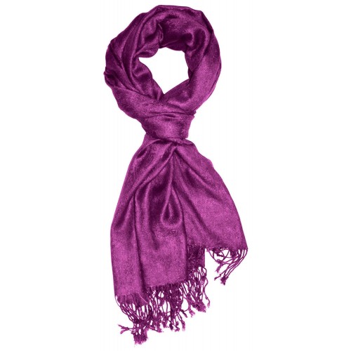 Lorenzo Cana Viscose Mens Scarf Pink-purple With Fringes LORENZO CANA