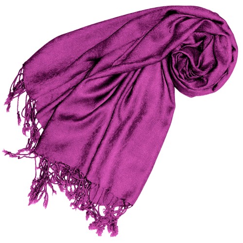 lorenzo cana Viscose mens scarf pink-purple with fringes LORENZO CANA