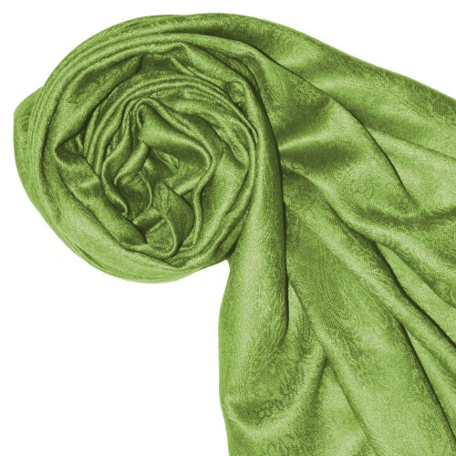 Lorenzo Cana Viscose Mens Scarf Spring Green With Fringes LORENZO CANA