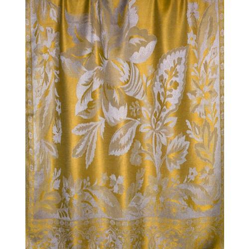 Lorenzo Cana Viscose Mens Scarf Steel Gray Yellow Paisley LORENZO CANA