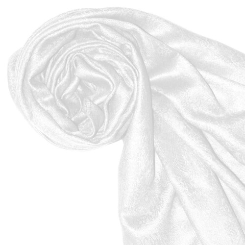 Lorenzo Cana Viscose Mens Scarf White With Fringes LORENZO CANA