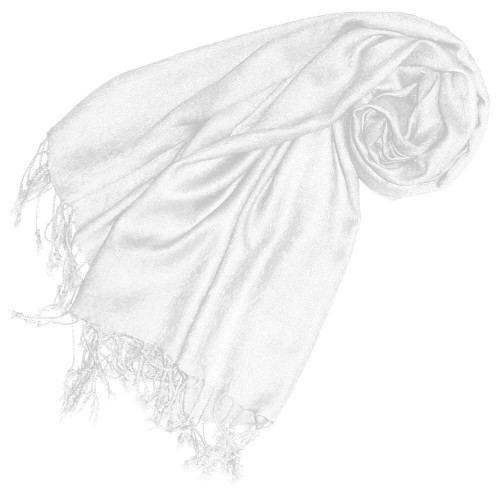 lorenzo cana Viscose mens scarf White with fringes LORENZO CANA