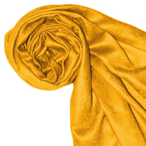 Lorenzo Cana Viscose Scarf Sun Yellow With Fringes LORENZO CANA