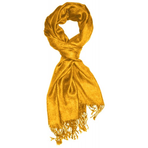 Lorenzo Cana Viscose Scarf Sun Yellow With Fringes LORENZO CANA