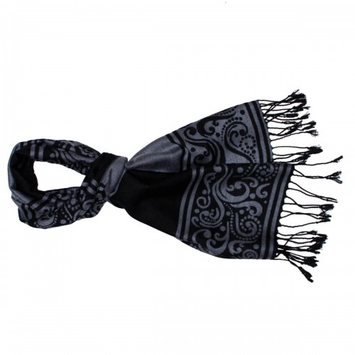 Lorenzo Cana Viscose Winter Mens Scarf Paisley Grey LORENZO CANA