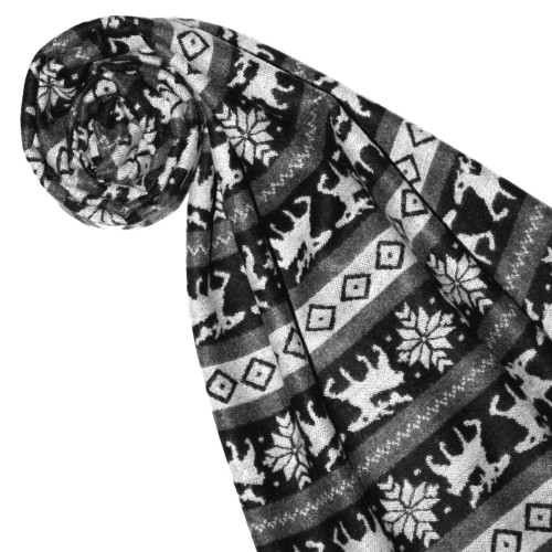 Lorenzo Cana Viscose Winter Mens Scarf Stripes Grey LORENZO CANA