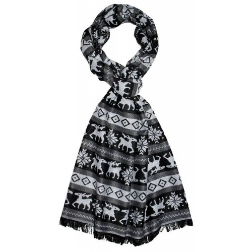 Lorenzo Cana Viscose Winter Mens Scarf Stripes Grey LORENZO CANA