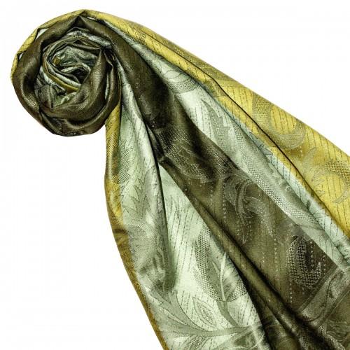 lorenzo cana Women's Pashmina 100% Silk Paisley Green Lime LORENZO CANA