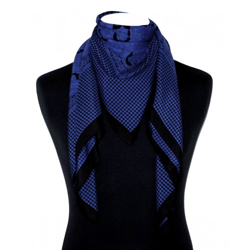 Lorenzo Cana Women's Scarf Silk Cotton Paisley Blue LORENZO CANA