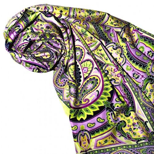 lorenzo cana Women's Shawl Green Purple Yellow Paisley LORENZO CANA