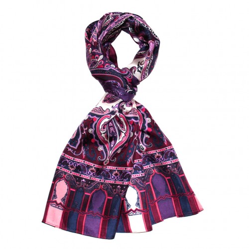 Lorenzo Cana Women's Shawl Silk Purple Pink White LORENZO CANA