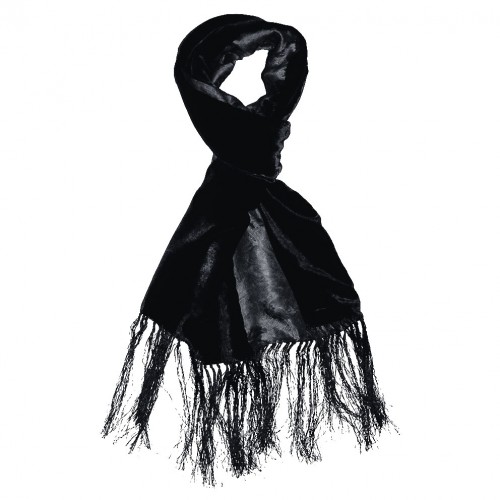 Lorenzo Cana Women's Shawl Silk Velvet Damast Black LORENZO CANA