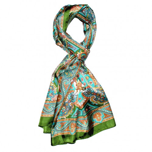 Lorenzo Cana Women's Shawl Turquoise Orange Green Paisley LORENZO CANA