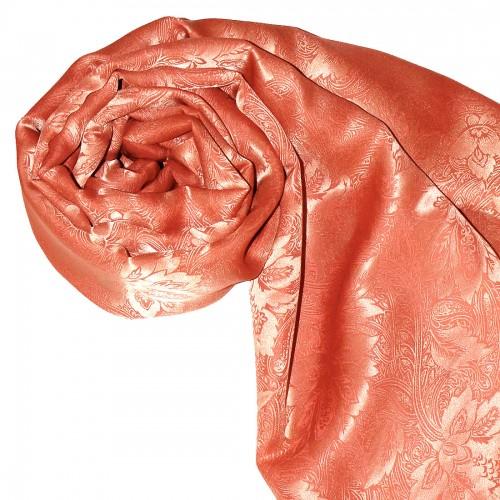 Lorenzo Cana Women's Shawl Viscose Silk Paisley Orange LORENZO CANA