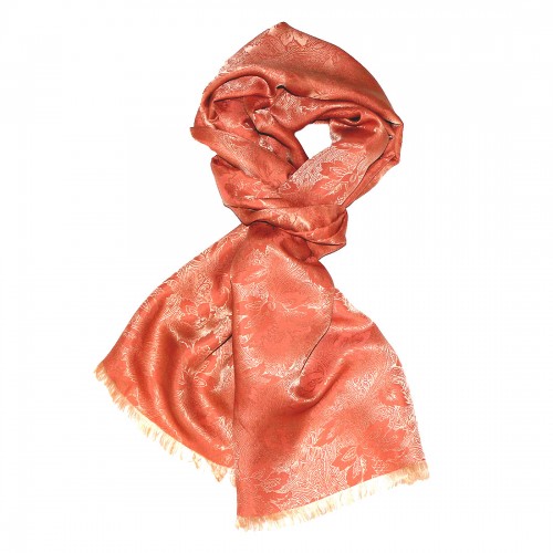 Lorenzo Cana Women's Shawl Viscose Silk Paisley Orange LORENZO CANA