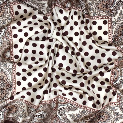 lorenzo cana Womens 100% silk beige red brown taupe points LORENZO CANA