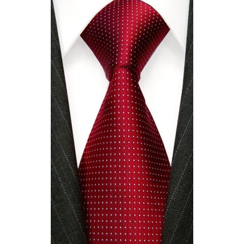 lorenzo cana XL Necktie 100% Silk Polka Dot Red White LORENZO CANA