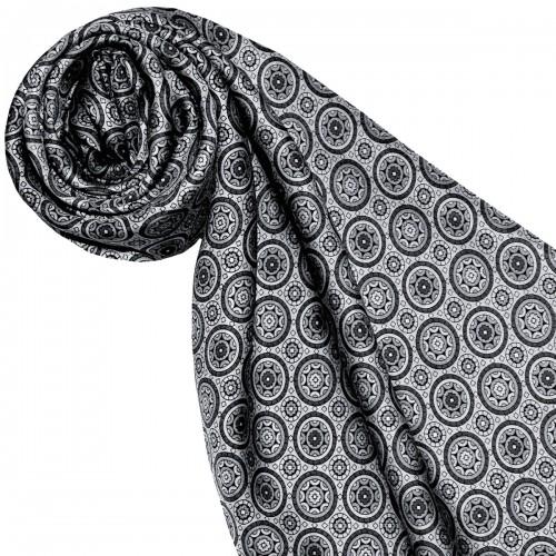 Lorenzo Cana XL Scarf For Men Silk Silver Points LORENZO CANA