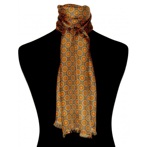 Lorenzo Cana XL Scarf For Women Silk Blue Points LORENZO CANA