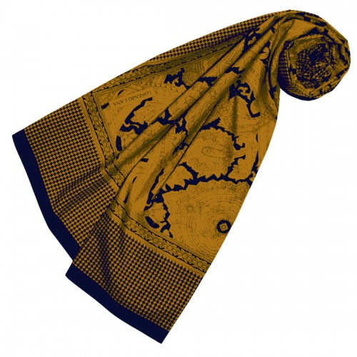 lorenzo cana XXL scarf for women gold cotton LORENZO CANA