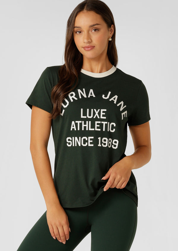 lorna jane Lotus Heritage Ringer T-Shirt