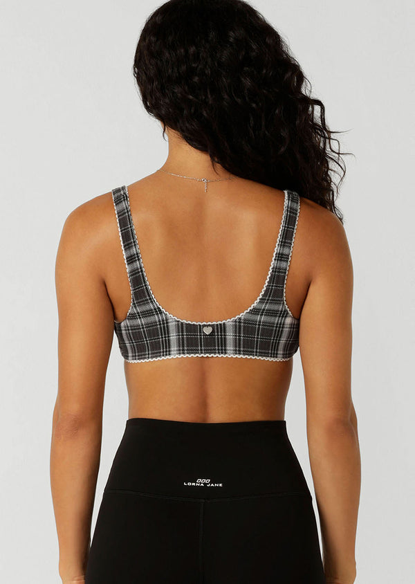 Lorna Jane Monochrome Check Lounge Bralette