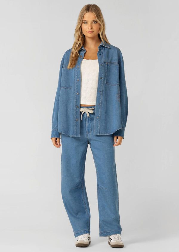Lorna Jane Off Duty Vintage Wash Denim Pants