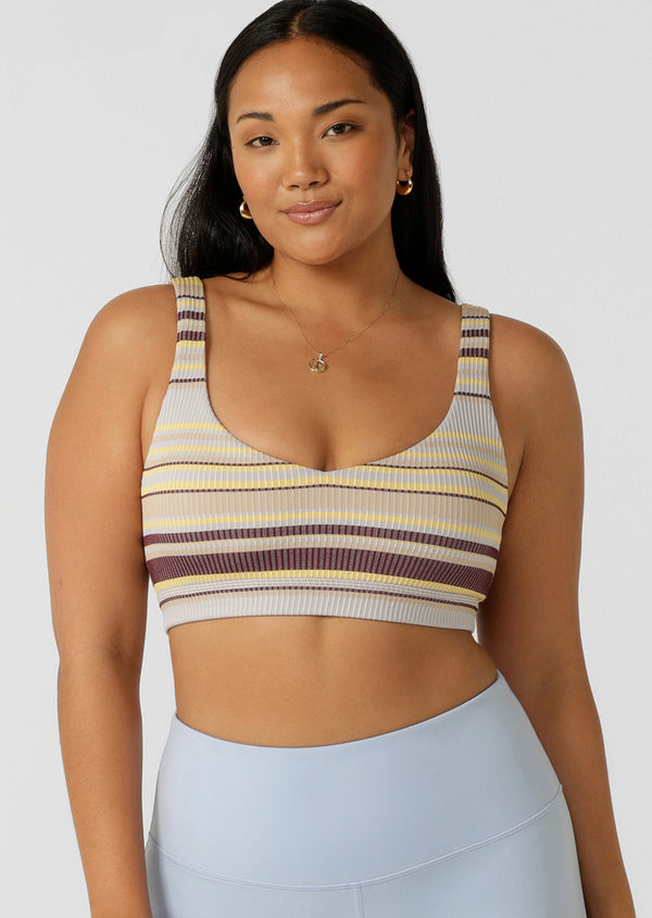 lorna jane Sunset Stripe Seamless Bralette