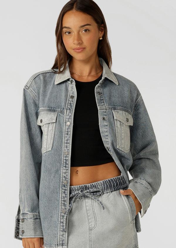 lorna jane Two Tone Denim Utility Jacket