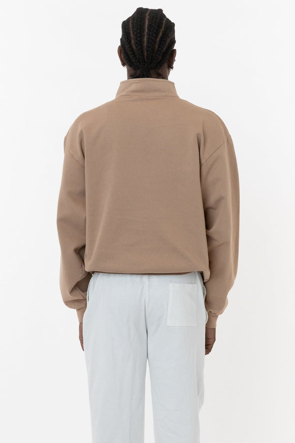 Los Angeles Apparel 10 Oz. Garment Dye Cotton Fleece Half Zip Pullover