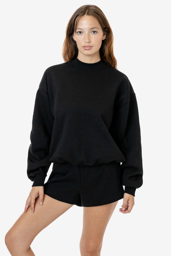 los angeles apparel 10 oz. Mid-weight Poly Cotton Fleece Wide Crewneck