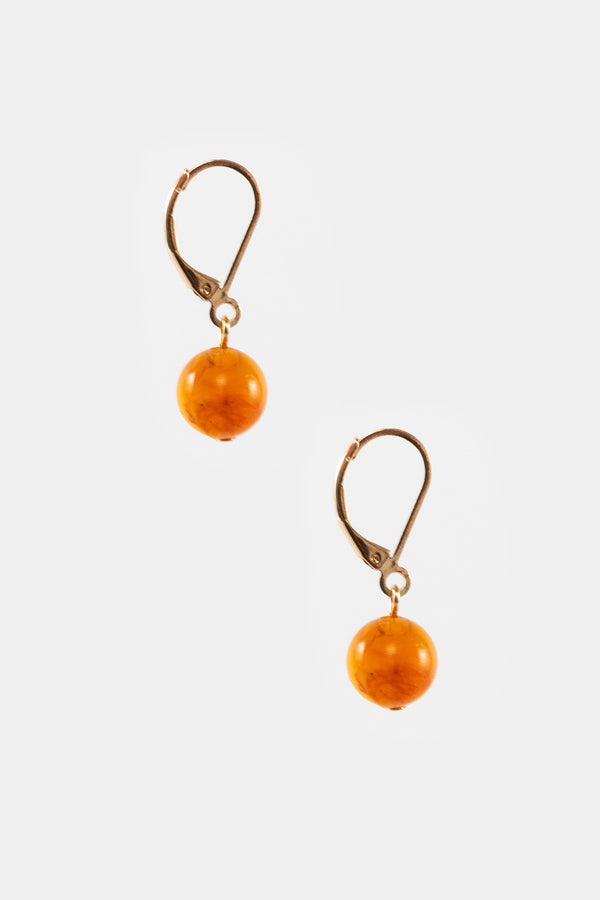 Los Angeles Apparel 10mm Round Lucite Drop Earrings