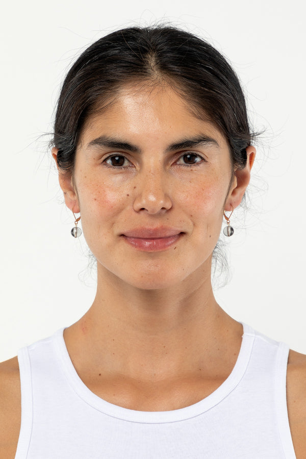 Los Angeles Apparel 10mm Round Lucite Drop Earrings