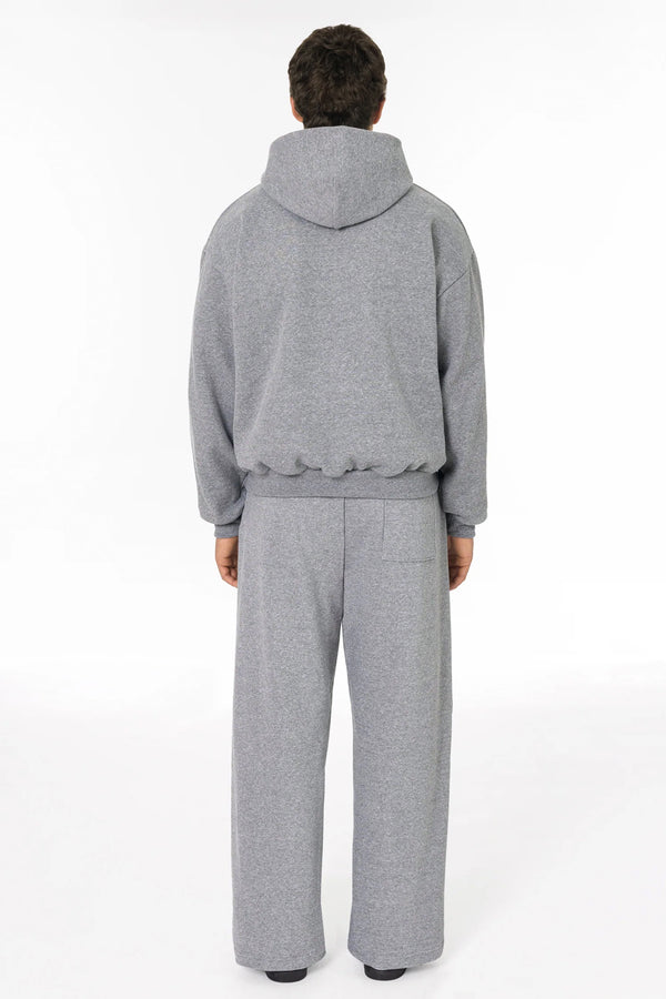 Los Angeles Apparel 12 Oz. Tri-Blend Gabardine Fleece Waist Length Pull Zip Hoodie