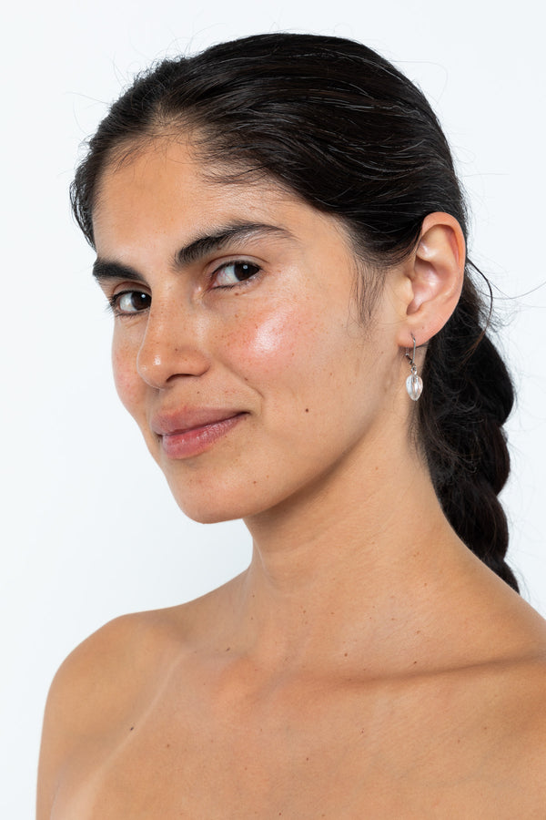 Los Angeles Apparel 12mm Lucite Heart Drop Earrings