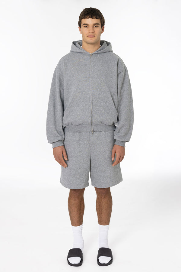 los angeles apparel 12oz. Tri-Blend Gabardine Fleece Shorts