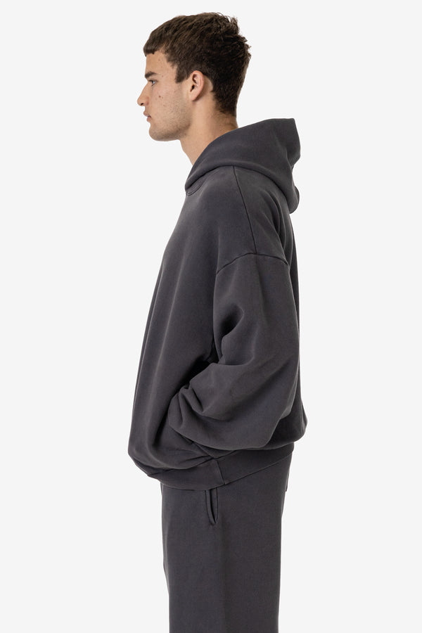 Los Angeles Apparel 16oz. Garment Dye Plush Fleece Hooded Pullover Sweatshirt