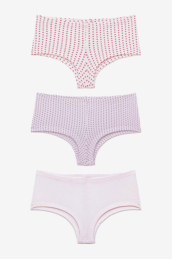 Los Angeles Apparel 3-Pack Cotton Spandex Jersey Hot Shorts