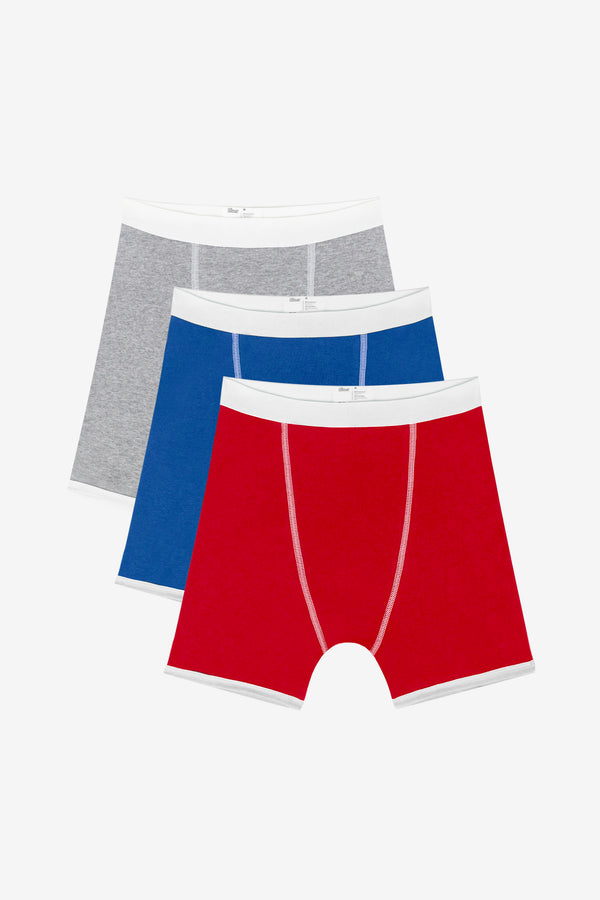 Los Angeles Apparel 3 Pack Men's Baby Rib Boxer Brief