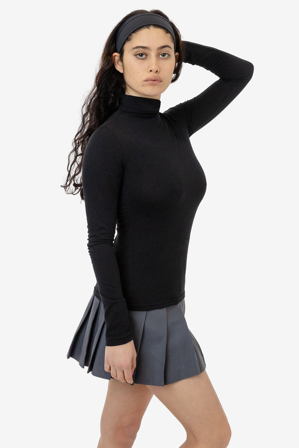 Los Angeles Apparel 50/50 Poly Cotton Mock Turtleneck